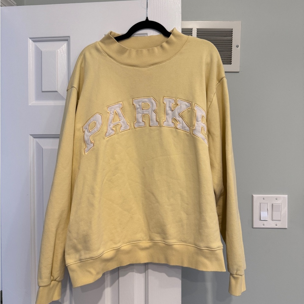 Parke Butter Yellow Mockneck Sweatshirt